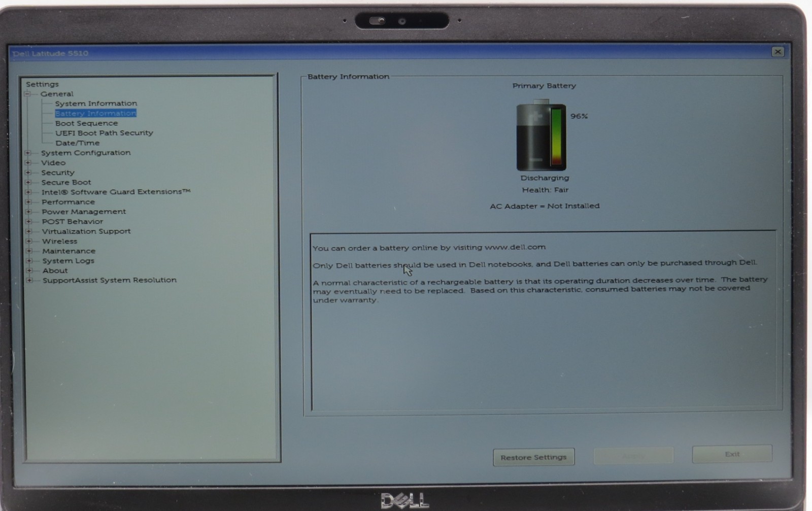 Dell Latitude 5510 i5-10310U @ 2.20GHz 16GB DDR4 500GB M.2 Win11 Pro