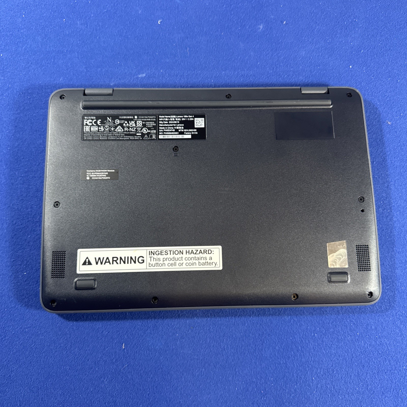 Lenovo 100w Gen 4 11.6″ N100 800MHz 4GB RAM 128GB HDD