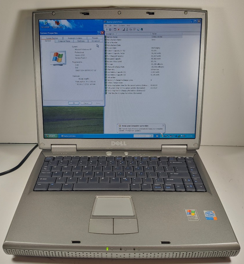 Dell Inspiron 5160 15″ Intel Pentium 4 532 3GHZ 1GB RAM 128GB SD Card Win XP