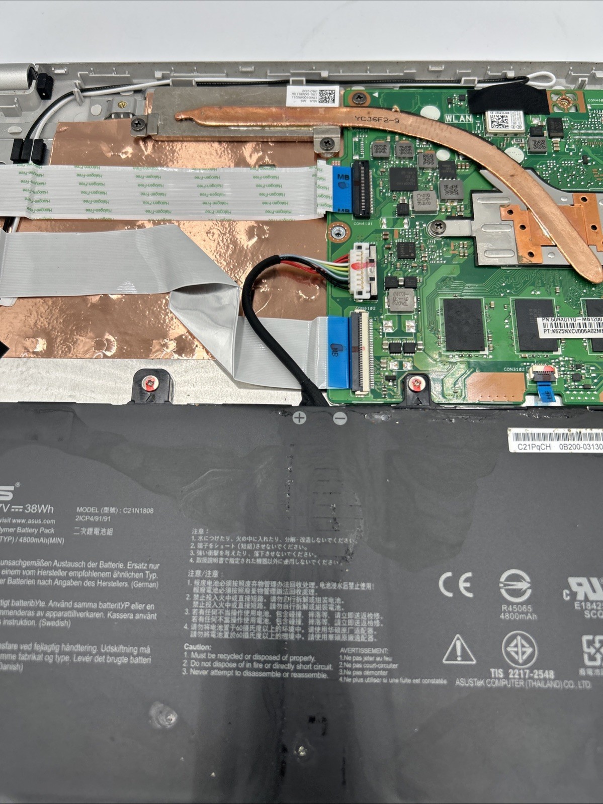 ASUS C423NA 14″ Chromebook Intel Celeron N3350 Laptop BAD Motherboard AS-IS