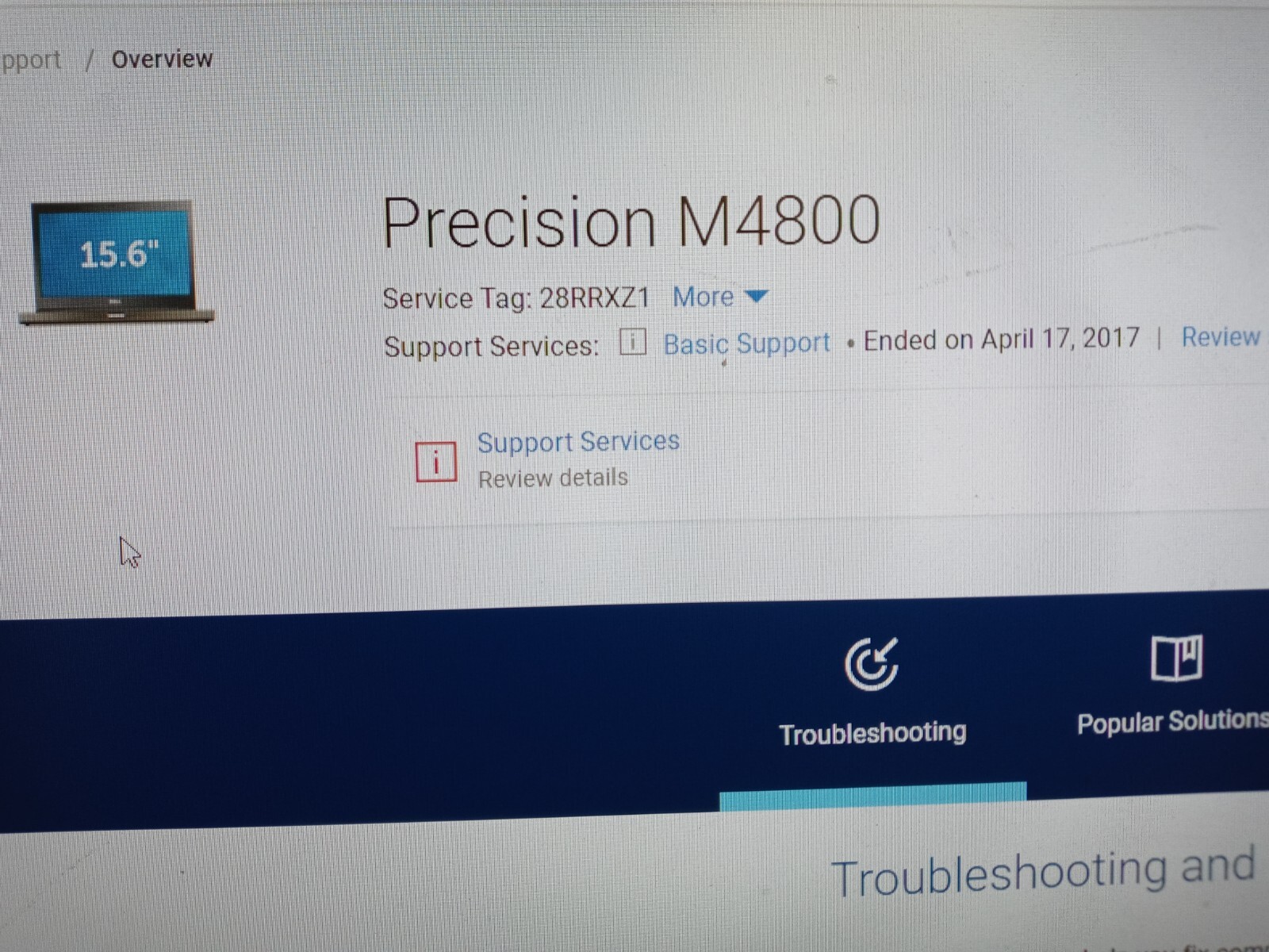 Dell Precision M4800 NVIDIA Quadro K1100M 8GB i7-4700MQ NO ADAPTER & NO BATTERY