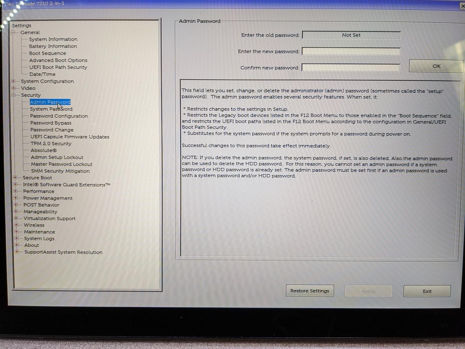 DELL LATITUDE 7210 2-IN-1 i5-10310U @ 1.70GHz, 8GB RAM, NO HDD/OS