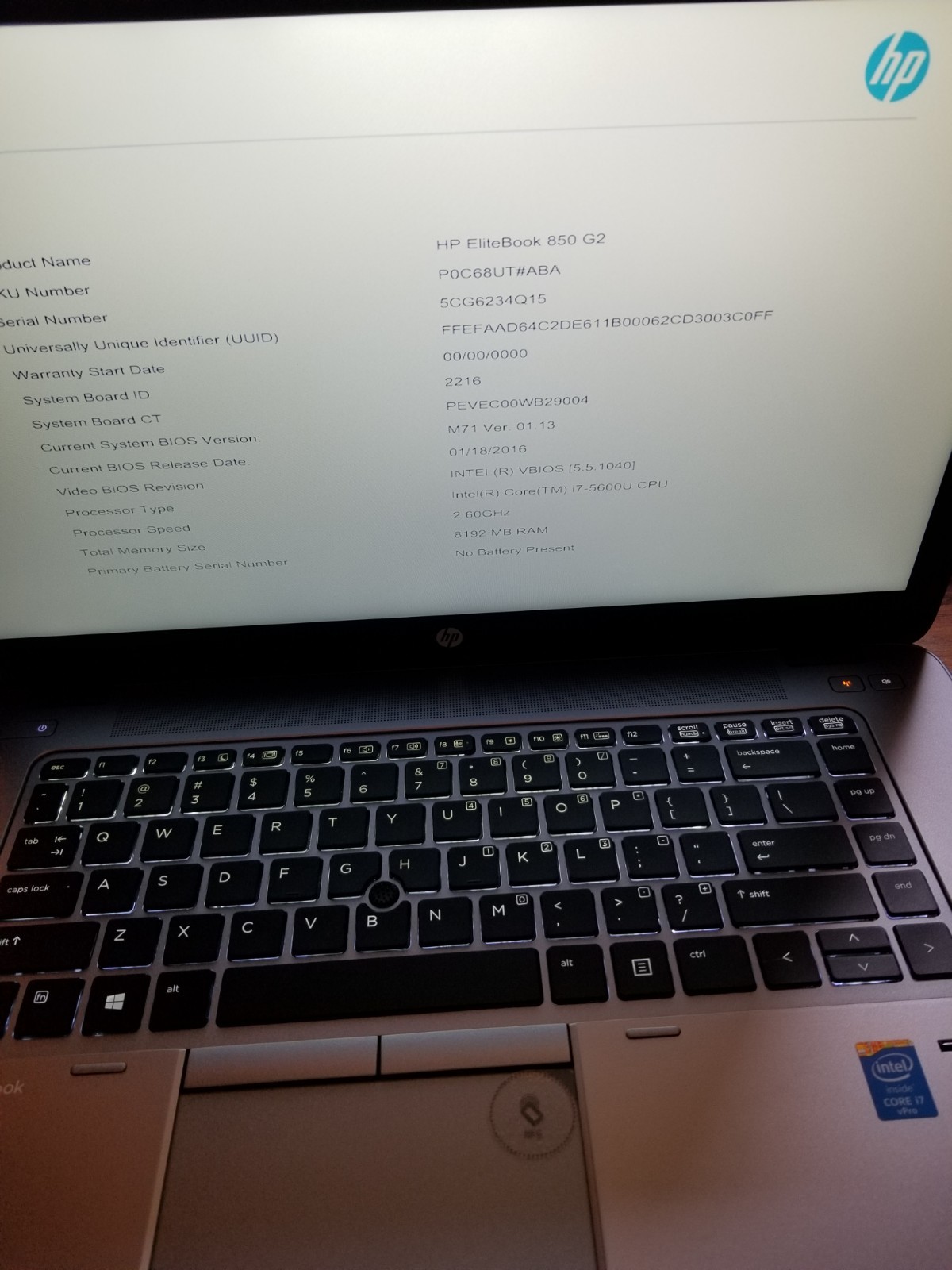 Lot 3 HP EliteBook 850 G2 i7-5600U 8GB RAM 128GB SSD 15.6″ NO AC|OS|Batt *READ*