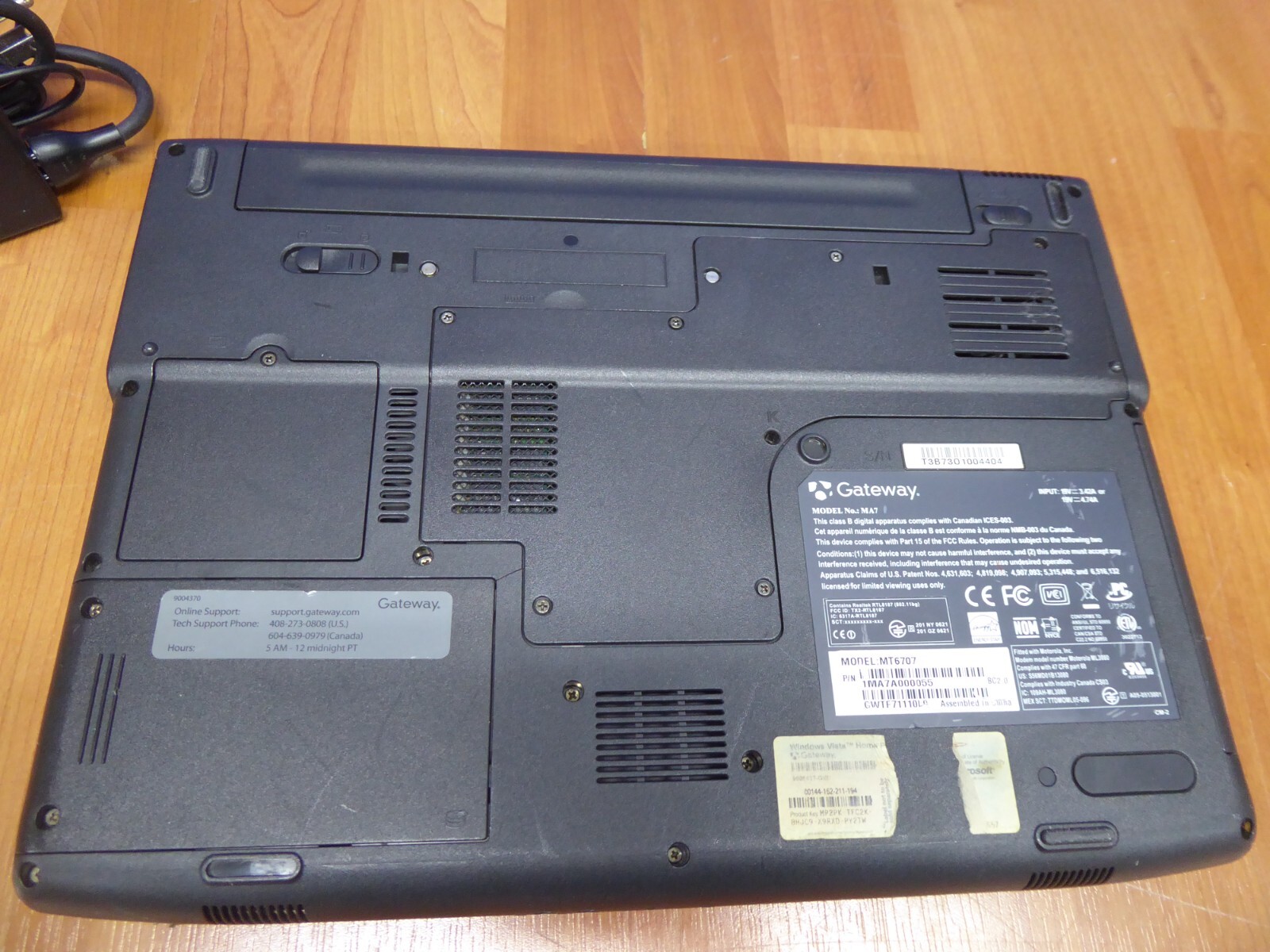 GATEWAY MT6707 MA7 15.4″ LAPTOP INTEL T2060 1.6GHz 2GB 120GB- NO O/S LOADED