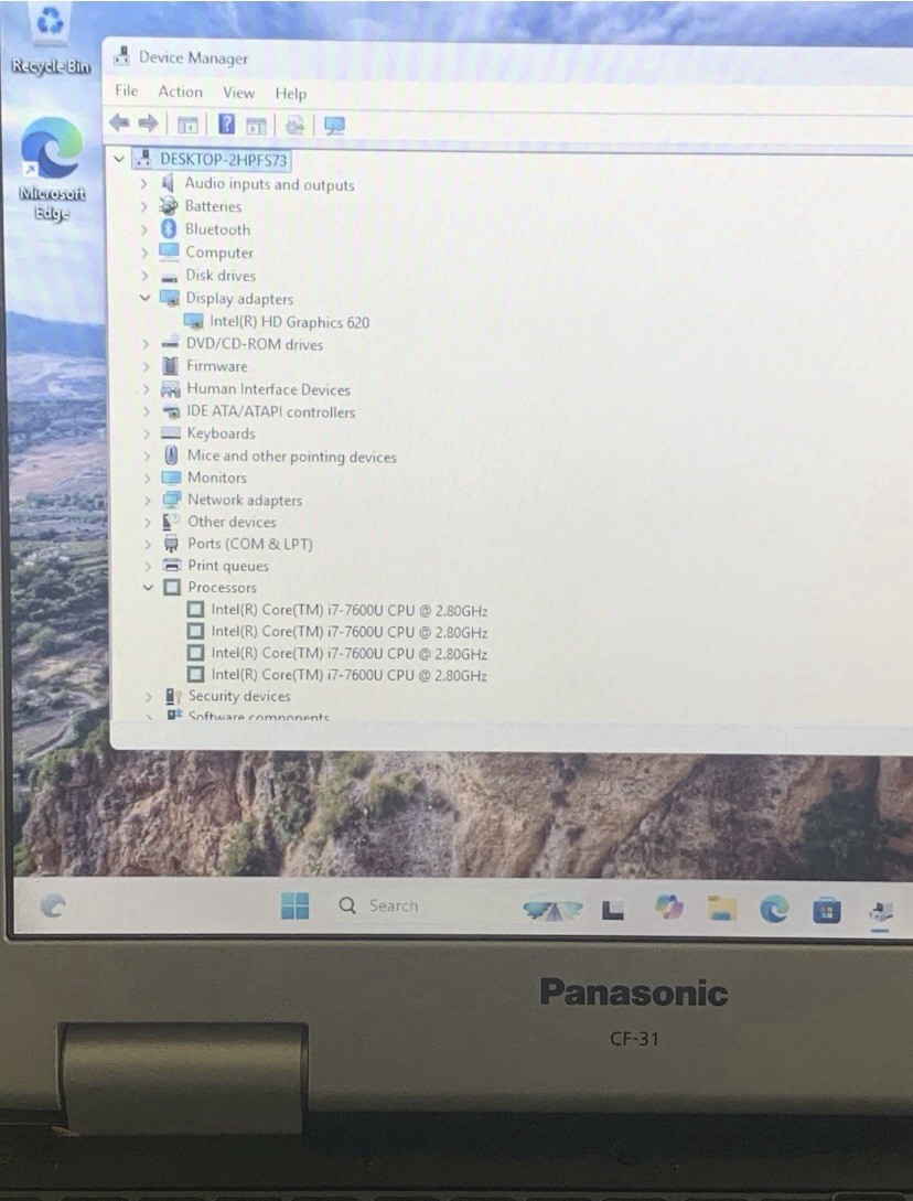 Panasonic Toughbook CF-31 MK6 i7-7600U Touch 16GB 256 SSD Win11pro 4G/DVD -Clean
