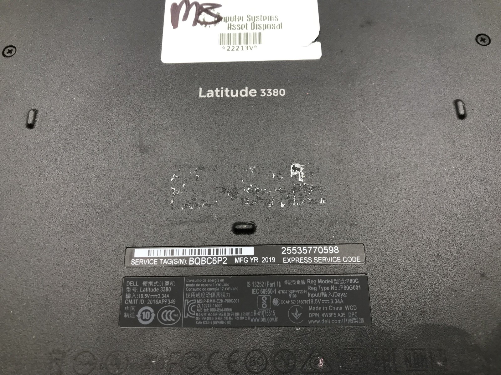 DELL LATITUDE 3380 – LOT OF 2 – FOR PARTS/REPAIR – INTEL I5 7TH GEN – NO RAM -BB
