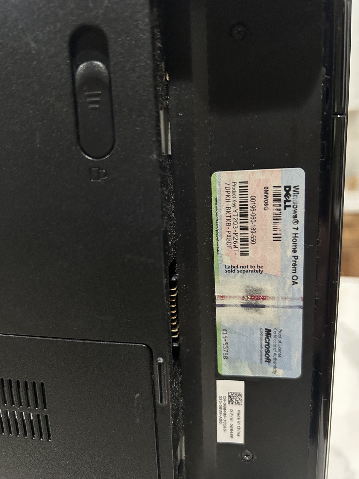 Dell Inspiron 1545 Pentium Dual Core intel T4400 2.20GHz 4GB WIFI DVD NO HDD