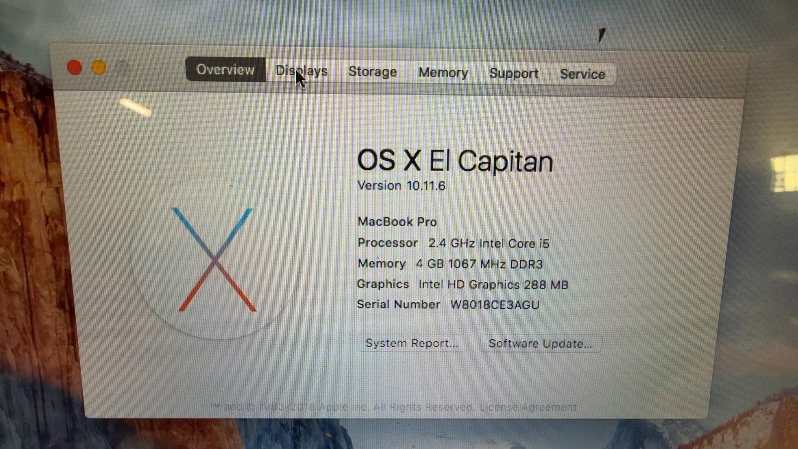 Apple MacBook Pro 2.4 GHz Mid-2010 Core i5 4 GB DDR3 320 GB HDD 15.4″