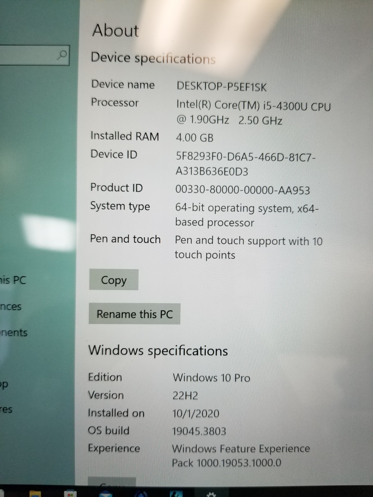 Microsoft Surface Pro 3 12″ i5-4300U 128GB 4GB RAM Windows 10 Pro Tablet