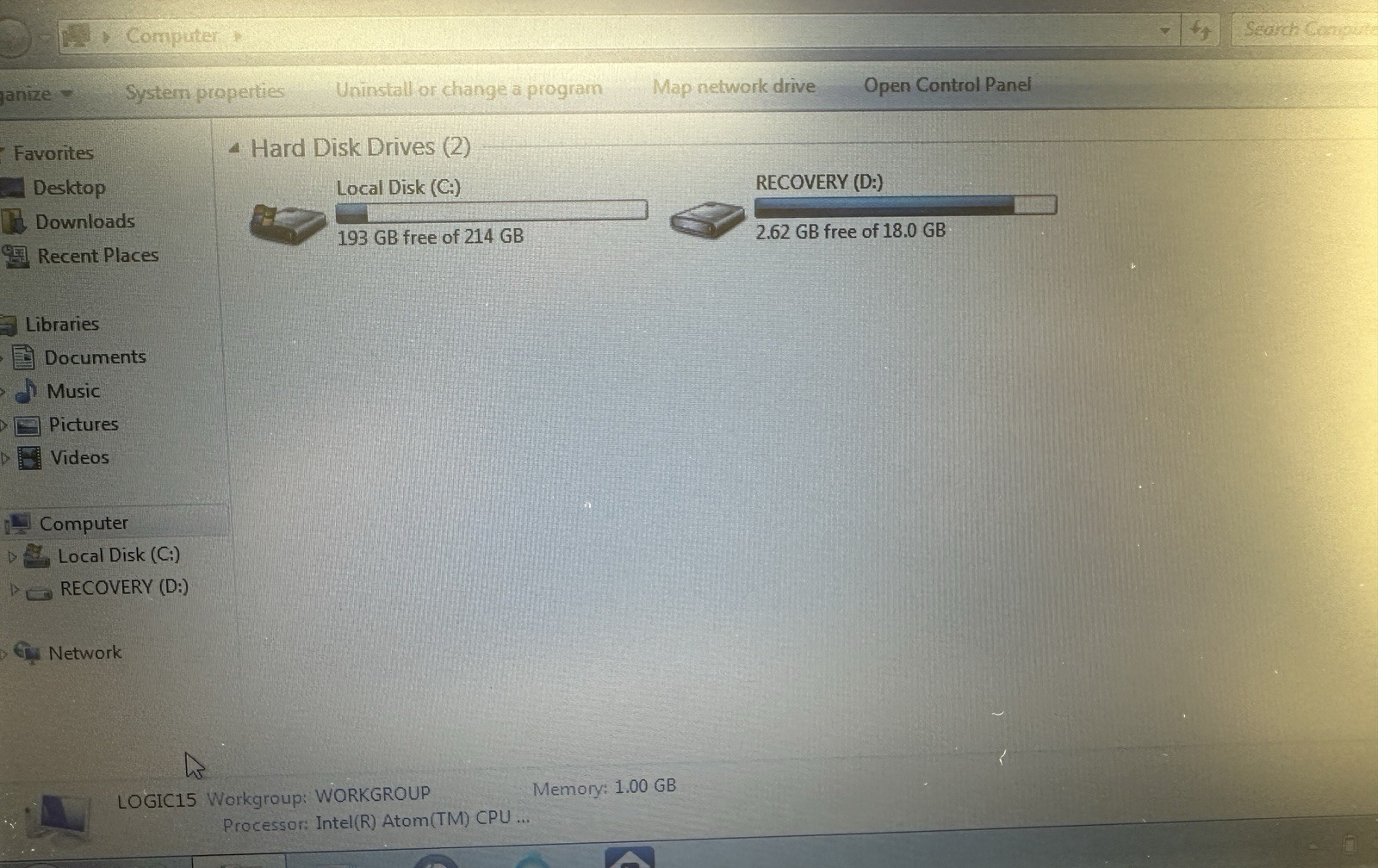 Used Tested Hewlet-Packard HP Mini 110-3500 1Gb Ram 1.67GHZ 32-Bit OS 10.1″