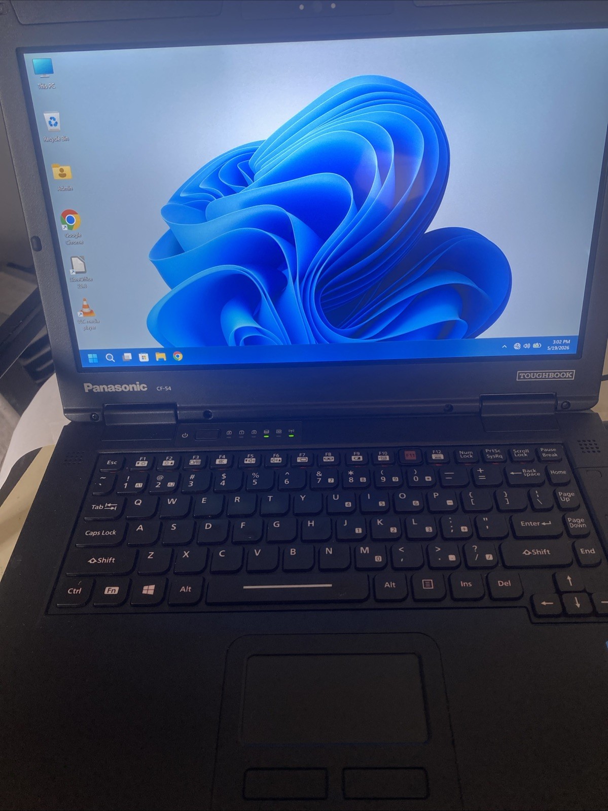 Panasonic cf-54 i7 7600U 2.8GHz 16GHz 256GB SSD BL KB TS Win 11P 39710Hr Battery
