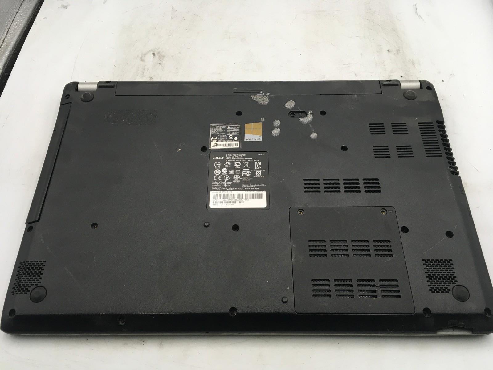 ACER ASPRE V5 571 – FOR PARTS/BAD LCD – INTEL i3-2377M – 2GB RAM – READ DESC -BB