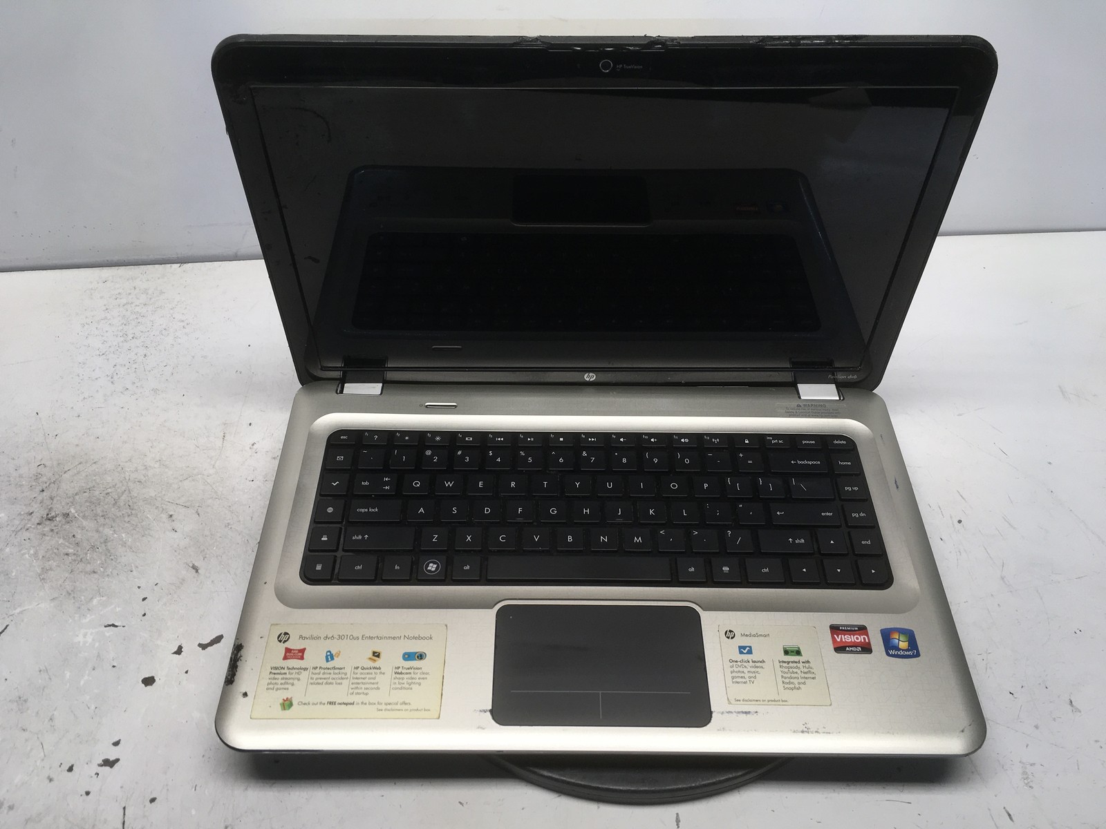 HP Pavilion DV6-3010US AMD Turion II P520 2300MHz 4 GB NO HDD No Batt