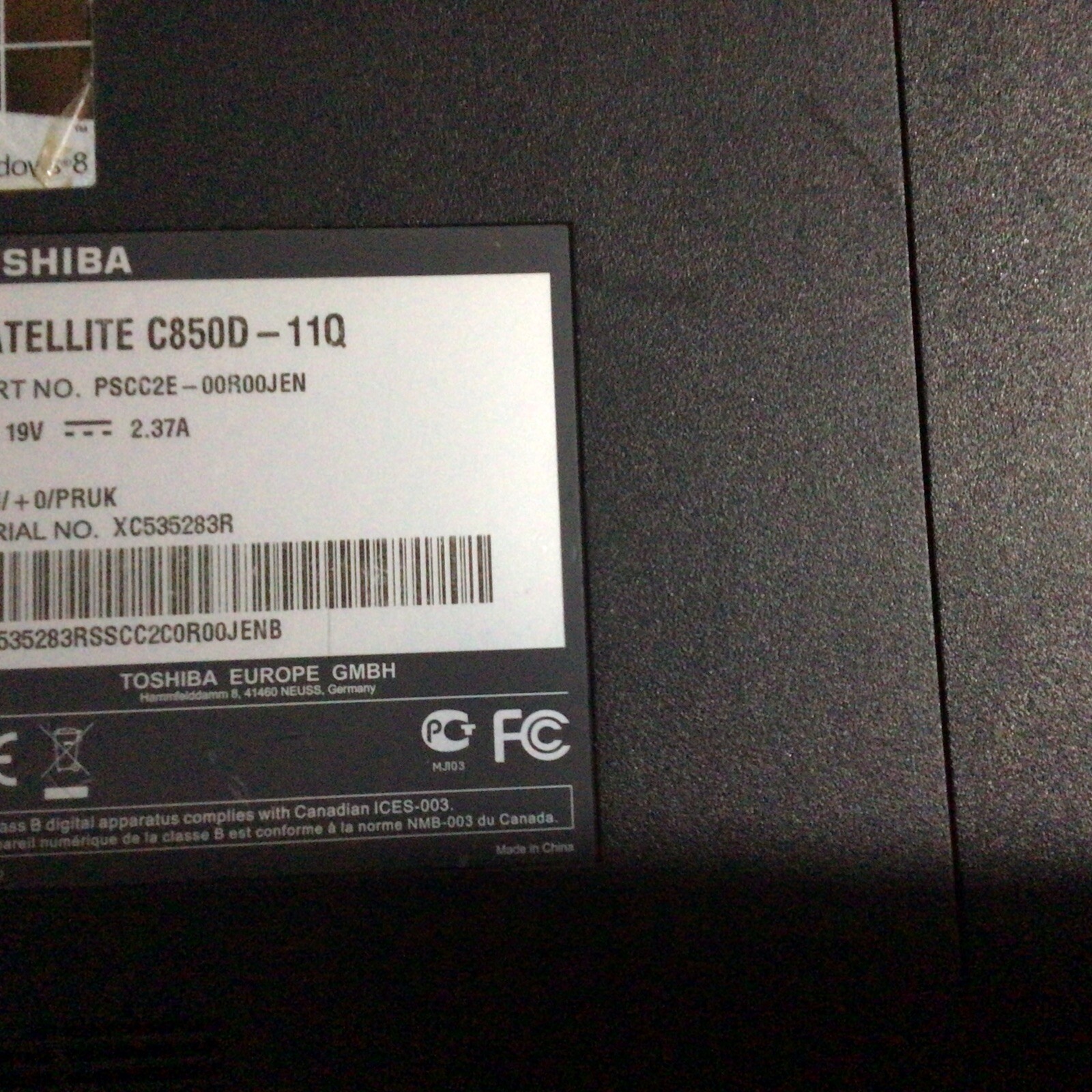 Toshiba Satellite Laptop C850D