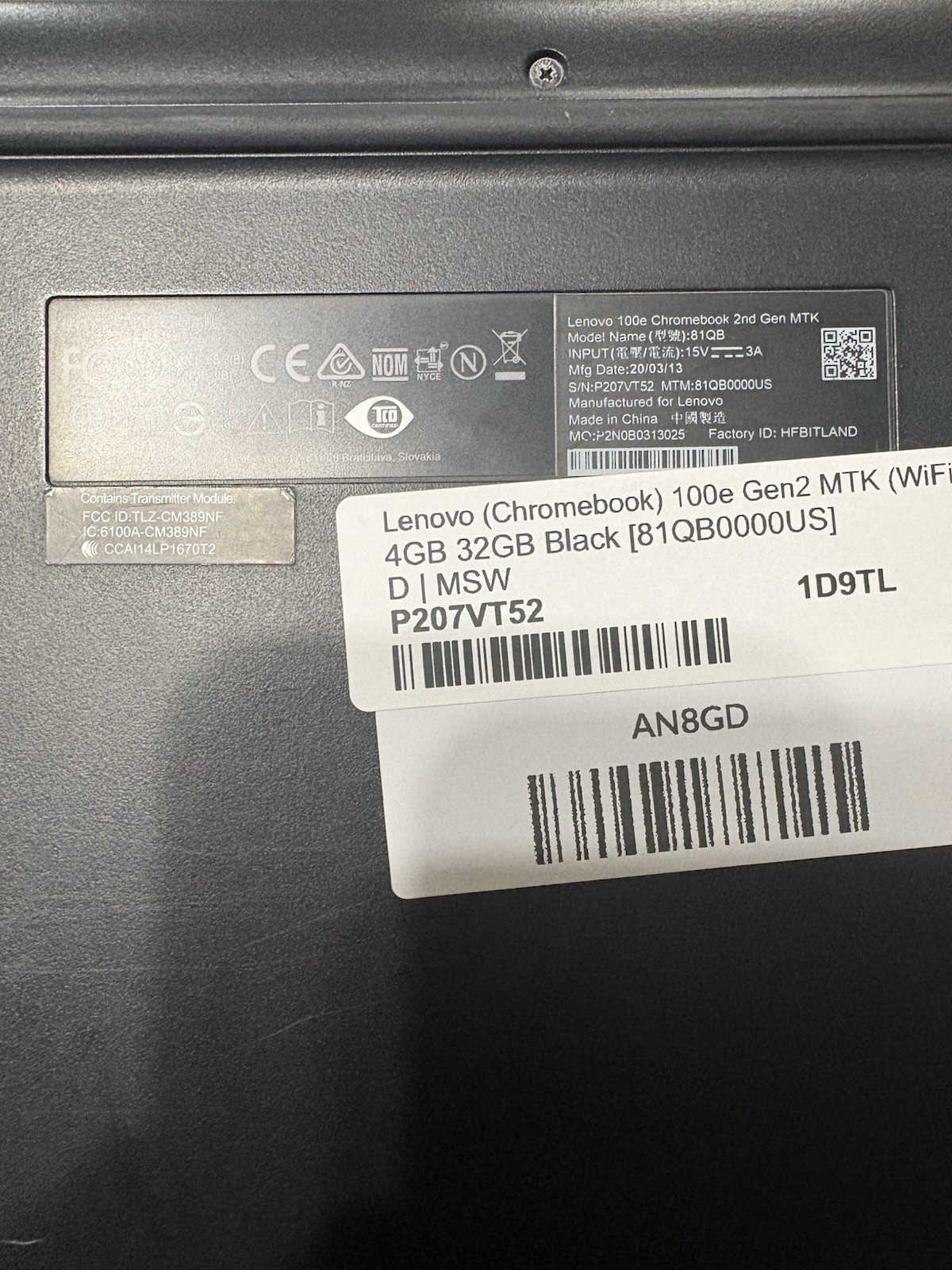 Lenovo Chromebook 81Q 100e 2nd Gen, 11.6″ Display, MTK8173C, 32GB SSD, 4GB RAM