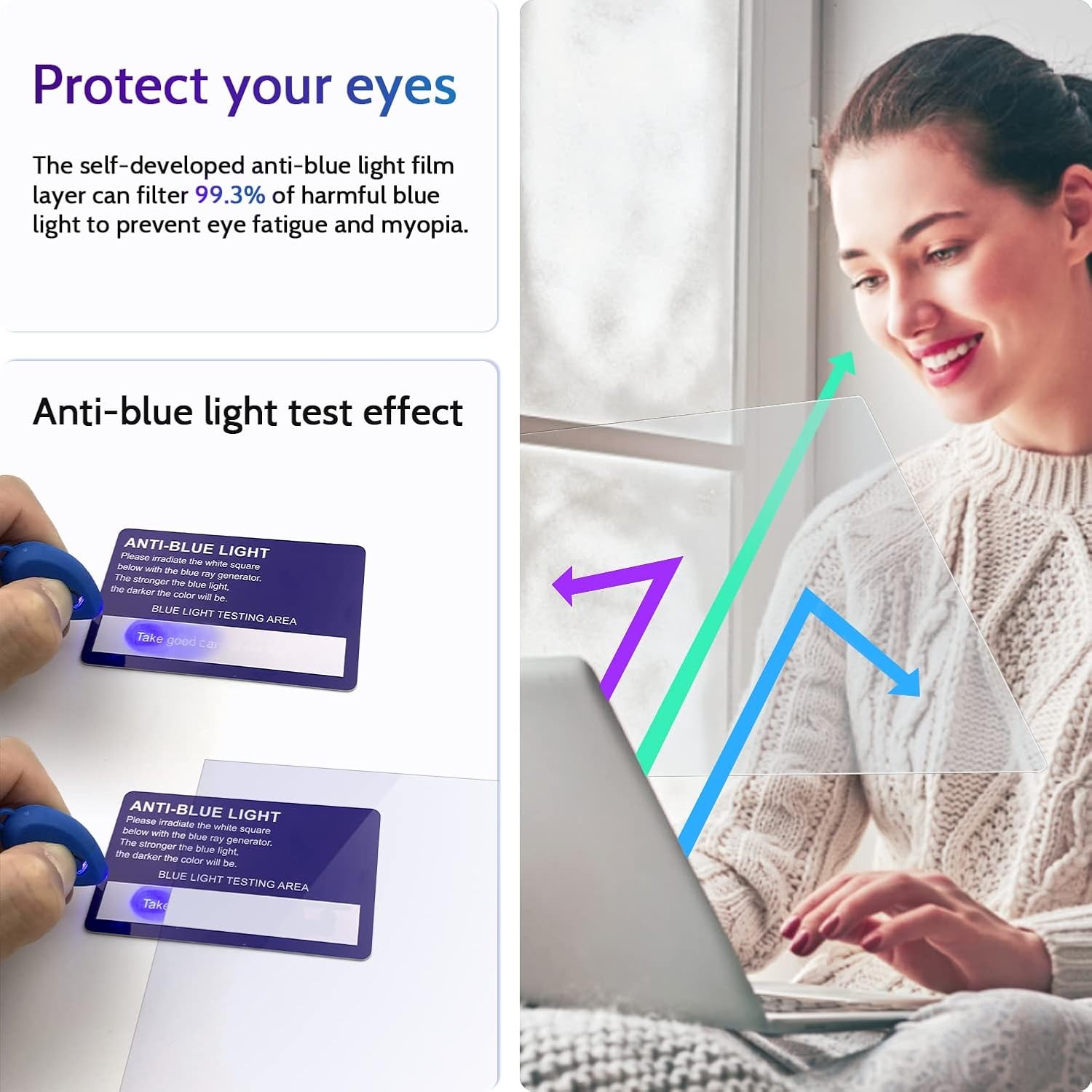 3 Pcs 17″ Anti Blue Light Screen Protector Compatible With Lenovo Hp Dell Acer A