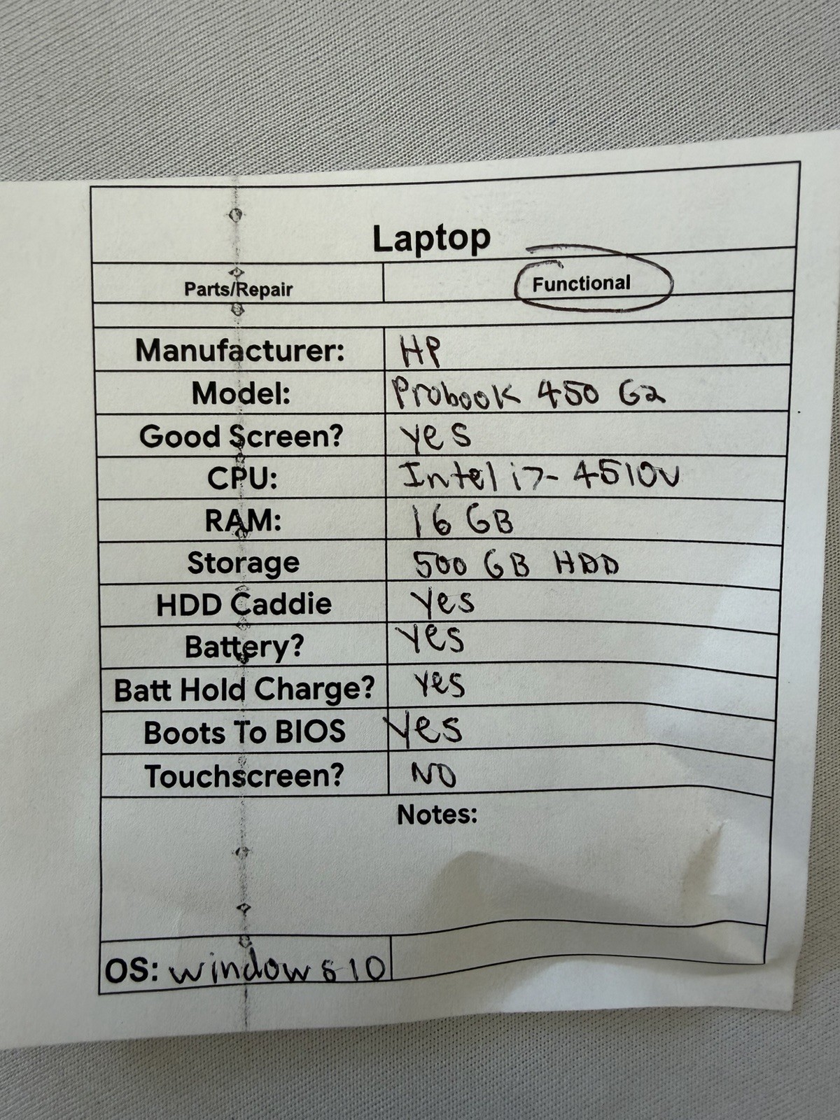 HP Probook 450 G2 Laptop – Good Screen – Intel i7-4510U – RAM 16 GB – Read Des