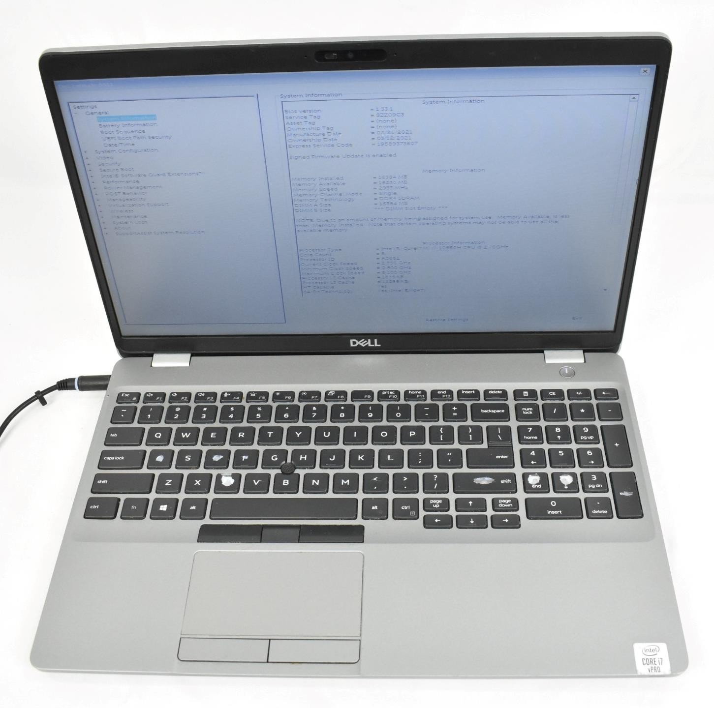 Dell Latitude 5511 Laptop i7-10850H 2.7GHz 16GB 256GB HD No OS 15.6″ *See Issues