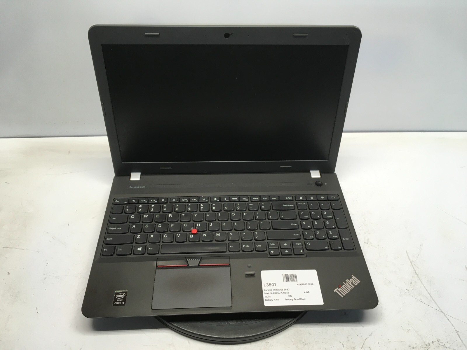 Lenovo ThinkPad E550 Intel i3-4005U 1.7GHz 4 GB NO HDD