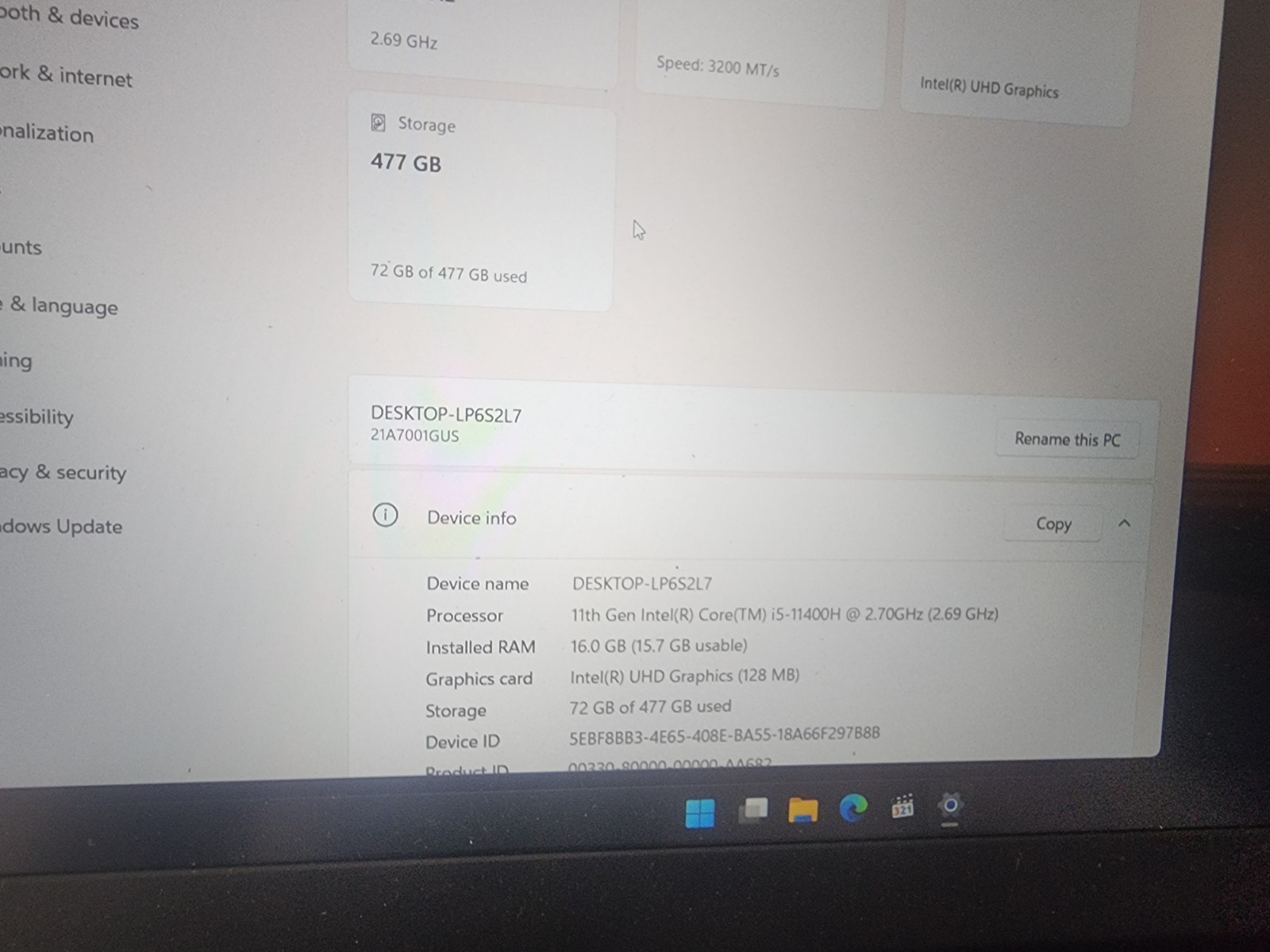 Lenovo ThinkPad T15p Gen 2 15.6″ FHD i5-11400H 2.7GHz 512GB SSD 16GB RAM W11P