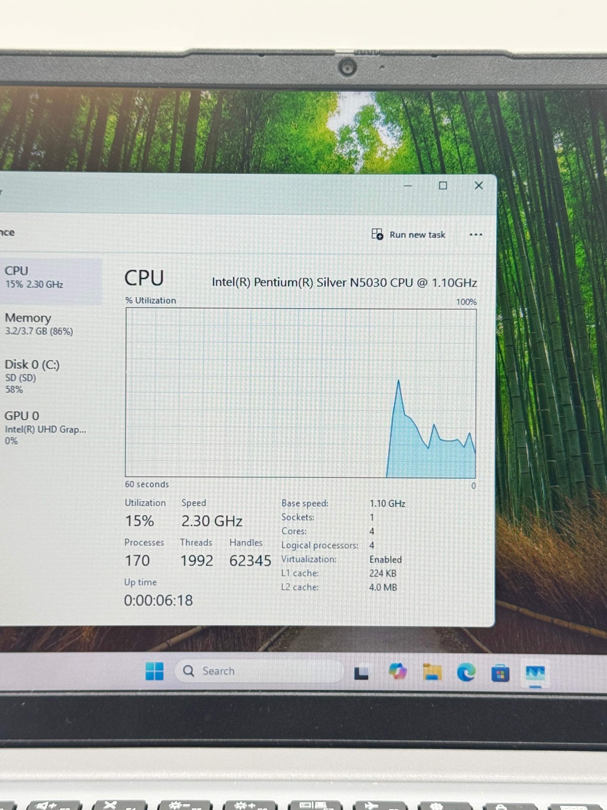 Lenovo IdeaPad 1 14IGL7 14″ Pentium N5030 4GB RAM 128GB Silver Used