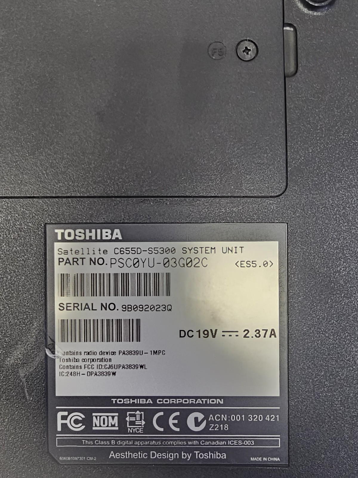 Toshiba Satellite C655D Laptop – AMD E-300 – 4GB RAM – 320GB HDD RUNS SLOW READ