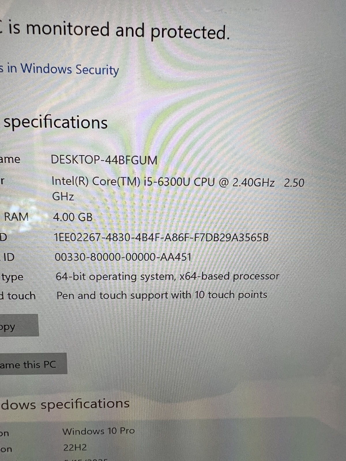 Microsoft Surface Pro 4 1724 Intel Core i5-6300U 2.40Ghz 4GB RAM 128GB Win10 Pro