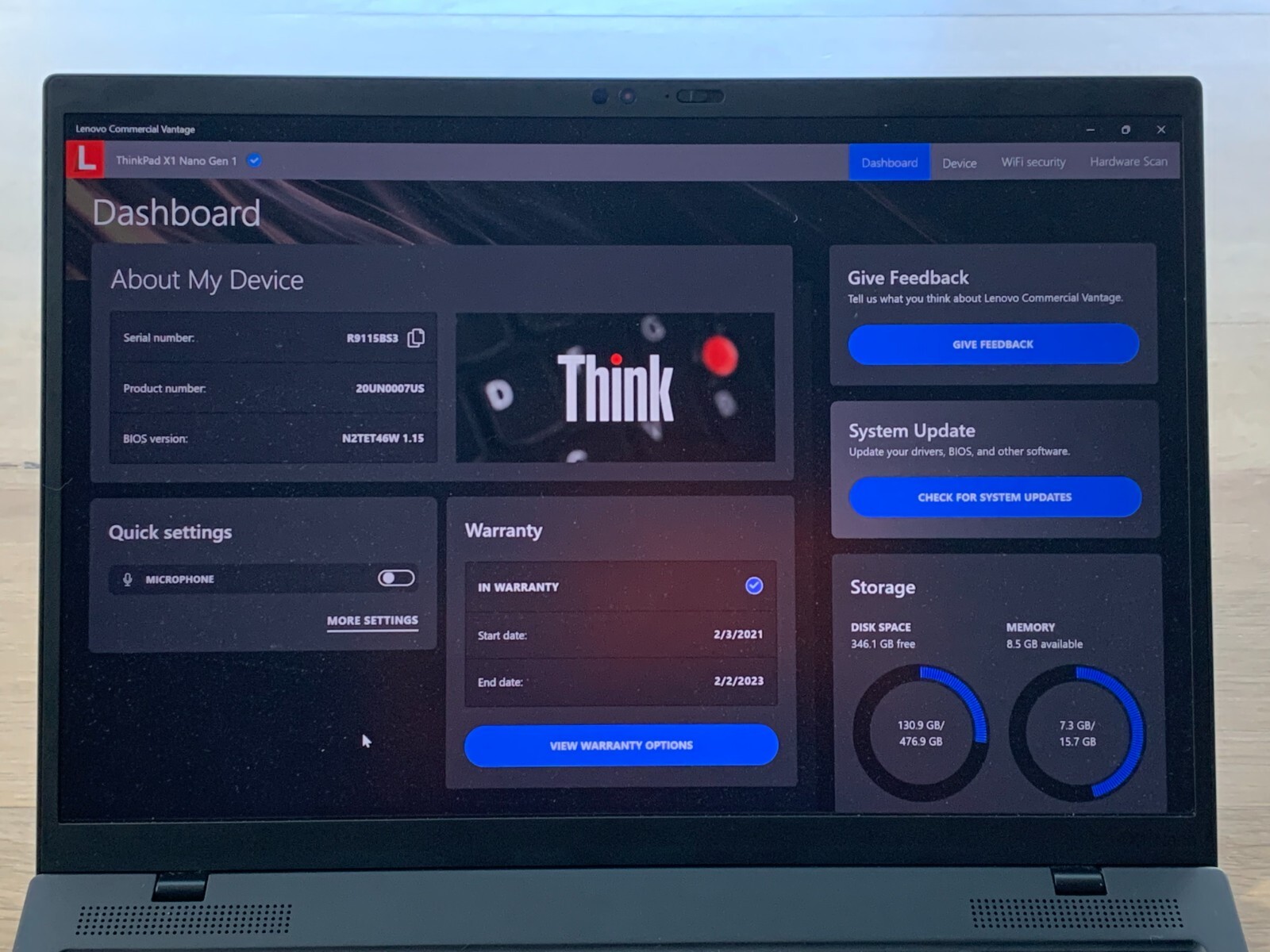 Lenovo ThinkPad X1 Nano Gen 1 13″ 2K i5-1130G7 16GB 512GB SSD FPR IR win10P Wty