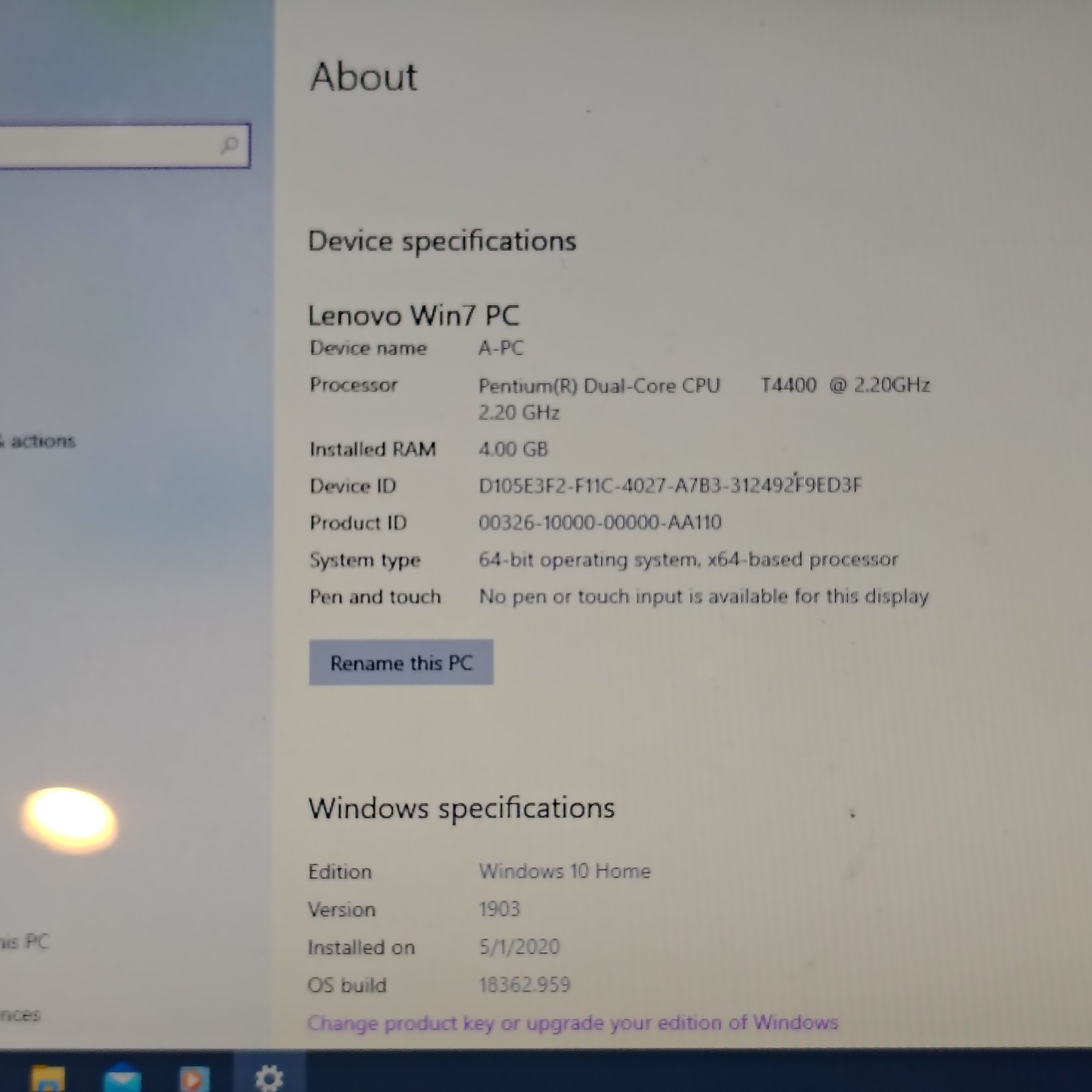 Lenovo G450 14″ Laptop Pentium Dual Core 2 Duo T4400 2.20GHZ 4gb Ram 252GB HD