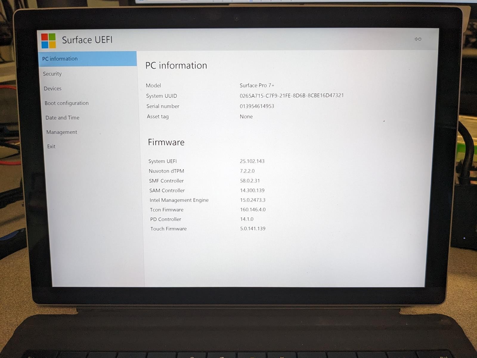 MICROSOFT SURFACE PRO 7+ (1960) i7-1165G7 @ 2.80GHz, 16GB RAM, NO HDD/OS