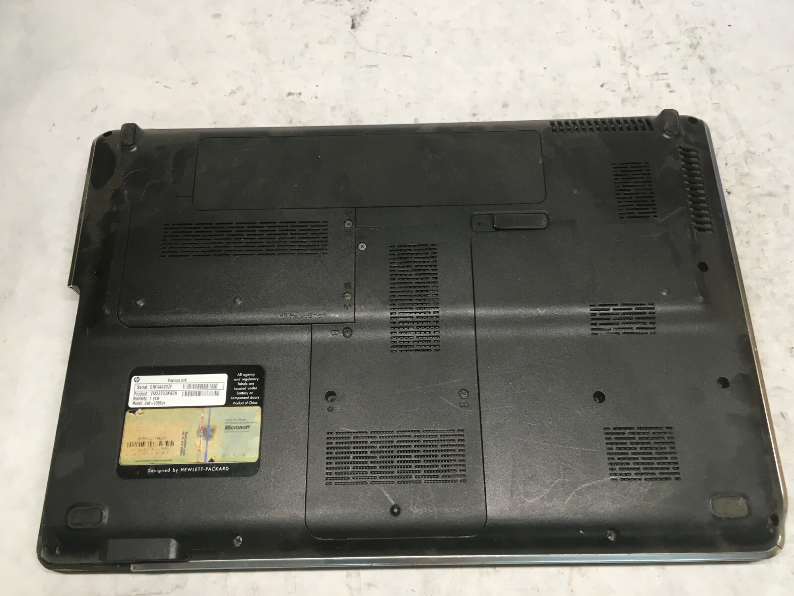 HP Pavilion dv6-1355dx 15″ [AS IS/FOR PARTS] Intel Core 2 Duo T6600 2.2 GHz