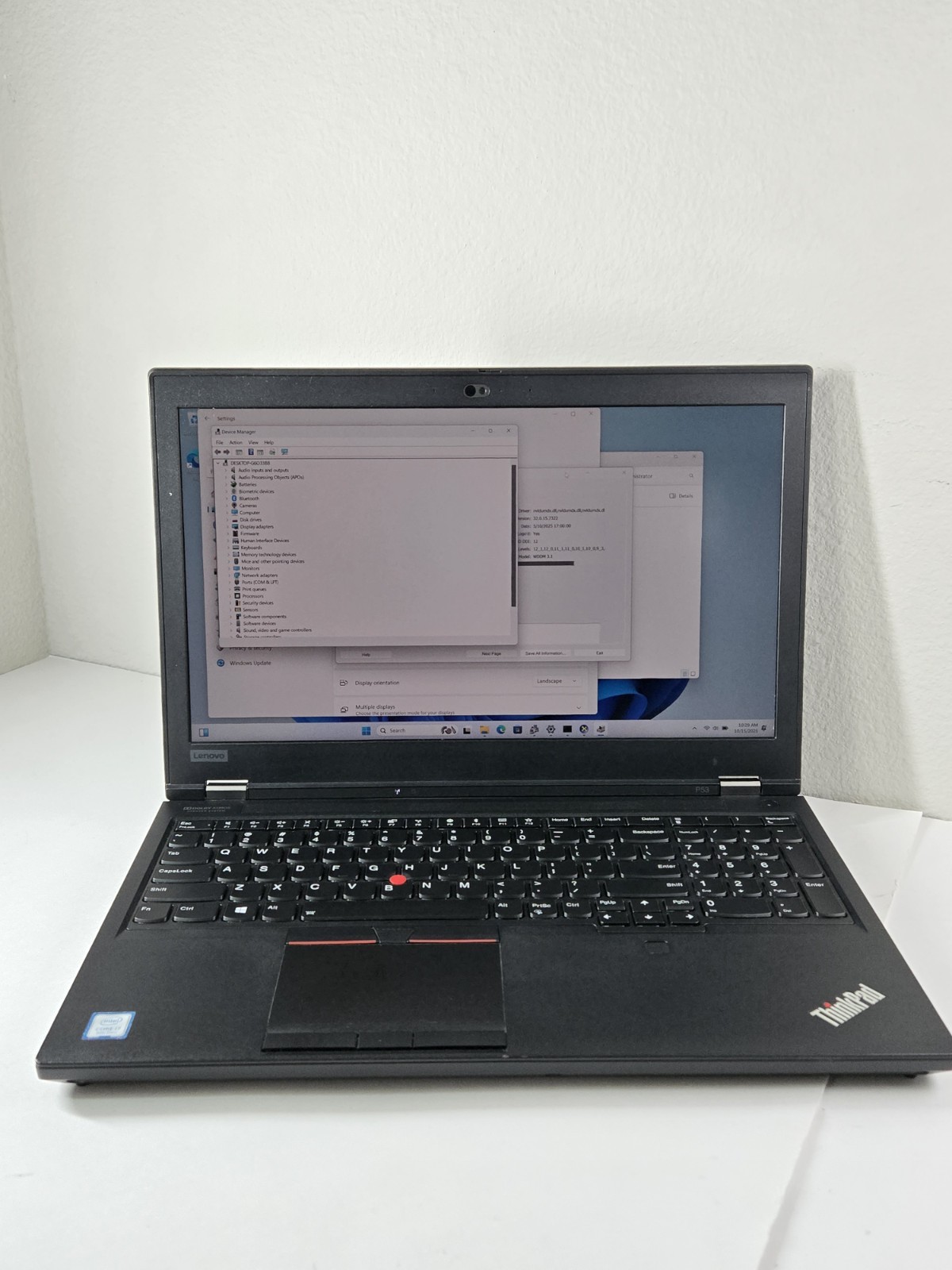 LENOVO ThinkPad P53 i7-9750H 32GB RAM 1TB SSD 4K Quadro T2000 Win11Pro