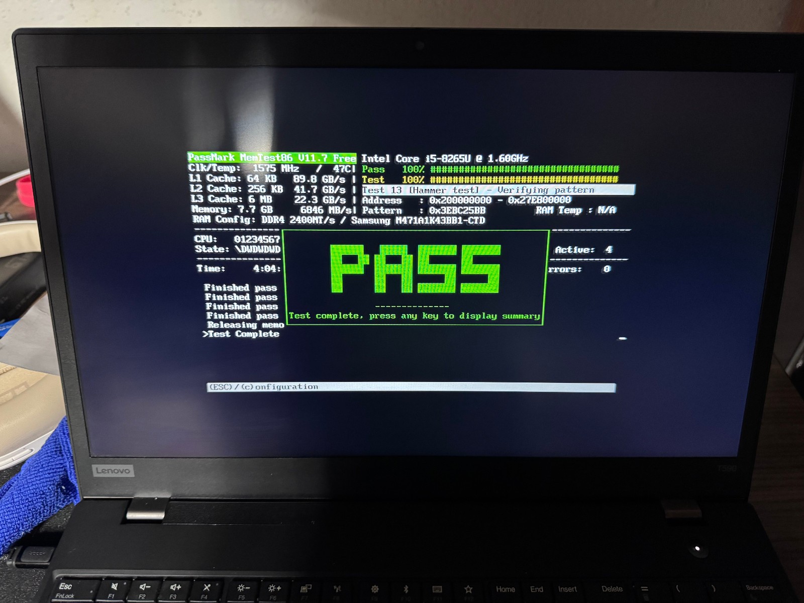 Lenovo ThinkPad T590 Intel Core i5 8265U, 8GB RAM, 256 GB SSD (010)