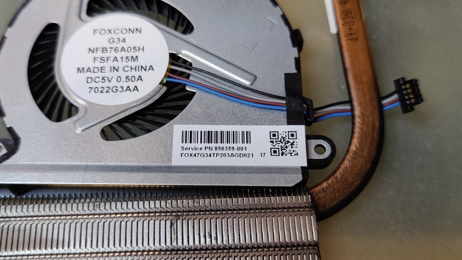 HP 15-AU FAN HEATSINK HEATSINK 45G34HSTP50 859633-001 47G3TP203