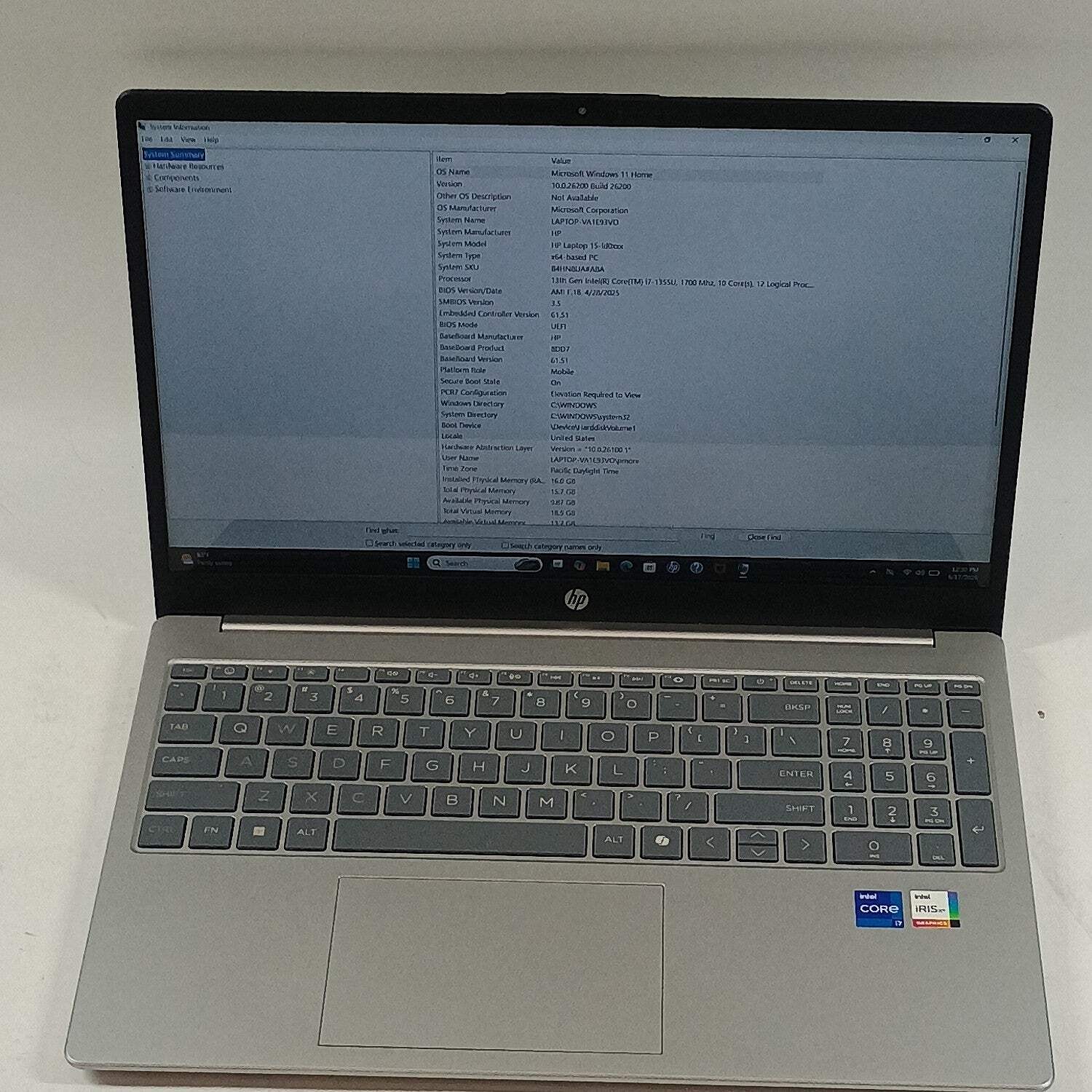 HP Laptop 15-FD0127DX 15″ i7-1355U 1.7GHz 16GB RAM 512GB SSD
