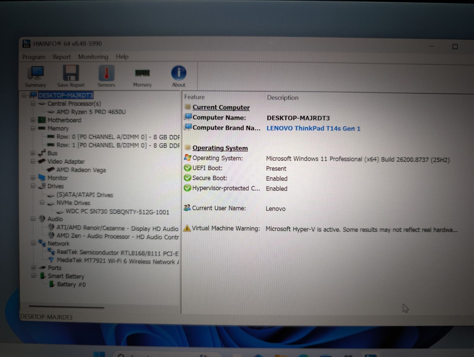 Lenovo ThinkPad T14S TouchScreen | Ryzen 5 PRO 16GB RAM 512GB SSD | FHD Backlit
