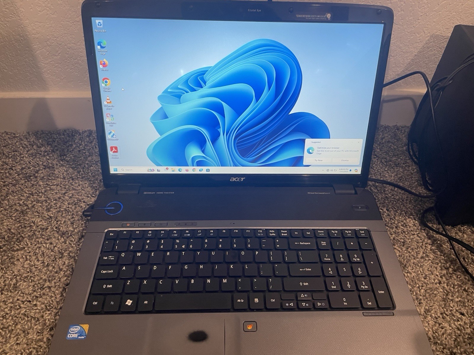Acer Aspire 7740 i3-330M, 8GB, 256GB SSD 17.3″ Laptop READ