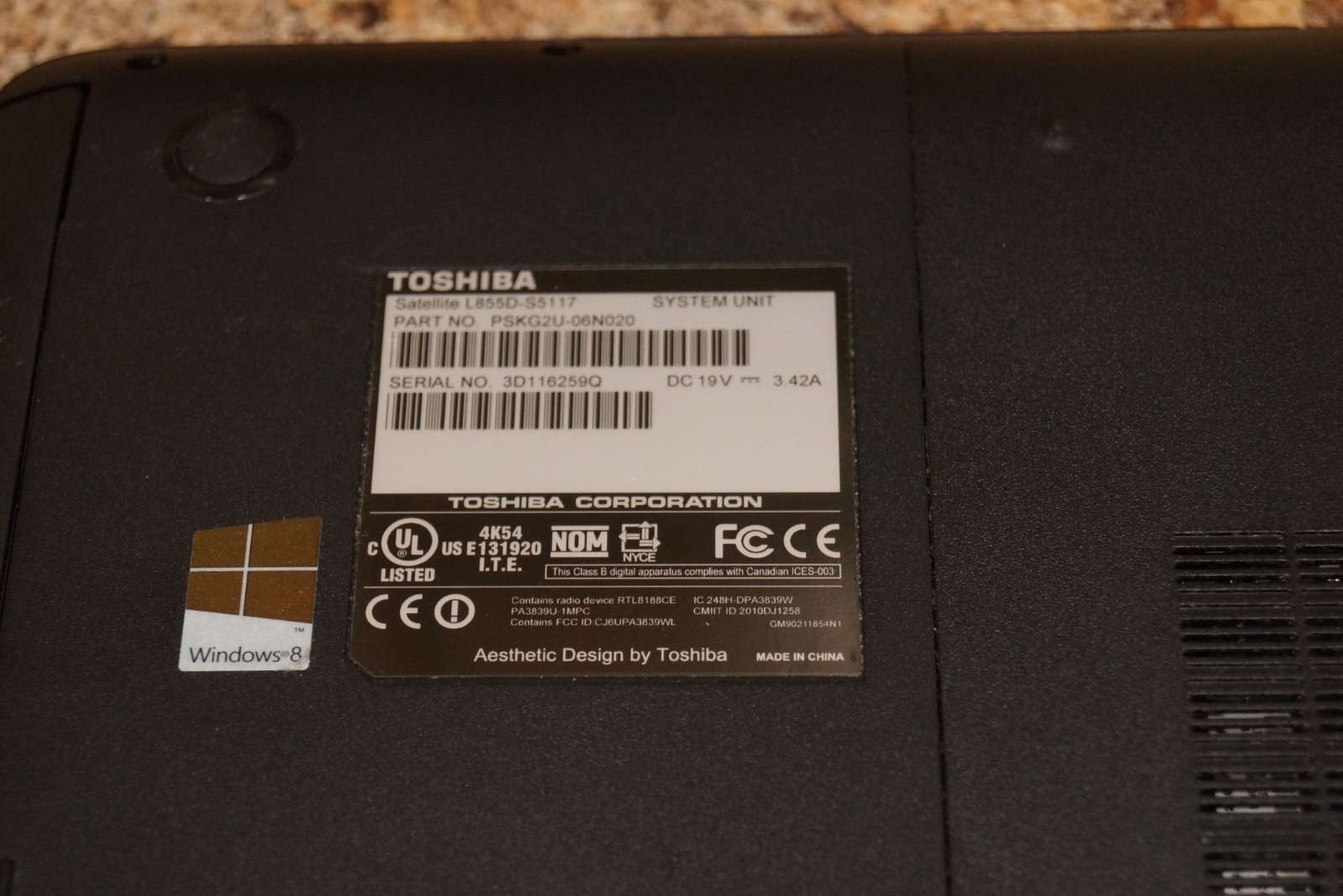 Active 22H2 WIN10 PRO Toshiba L55D-S5117 AMD A8@1.90GHz, 4GB RAM 500GB HDD