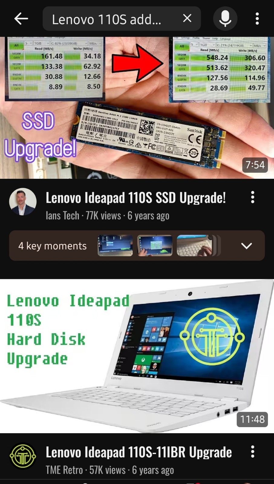 Lenovo Ideapad Laptop – Model 80WG / 110S-11IBR Intel Celeron N3060 GHz 2 GB 32