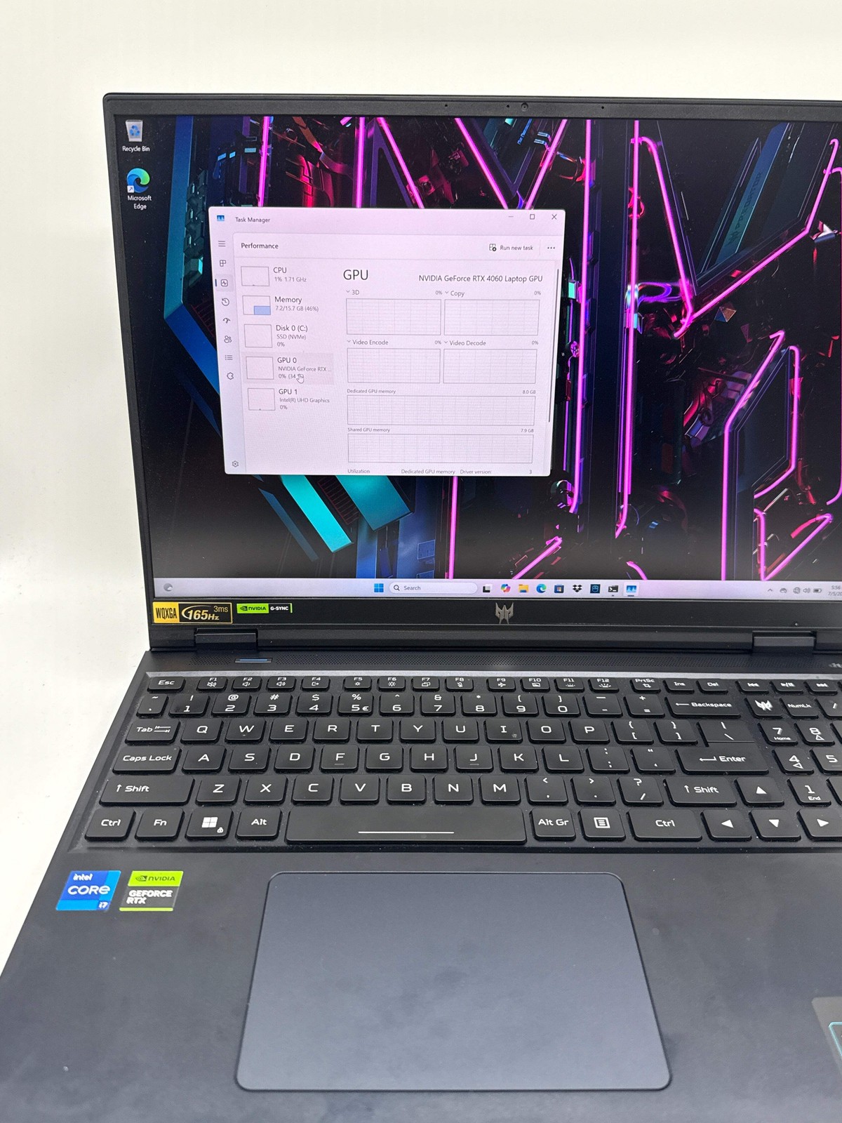 Acer Predator Helios 16 PH16-71 16″ i7-13700HX 16GB RAM 1TB SSD GeForce RTX 4060