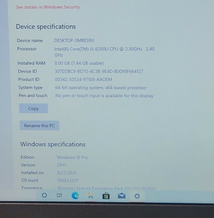 Lenovo Thinkpad X260 Laptop (windows 10 pro, intel core i5, 12.5 inch. 500 GB HD