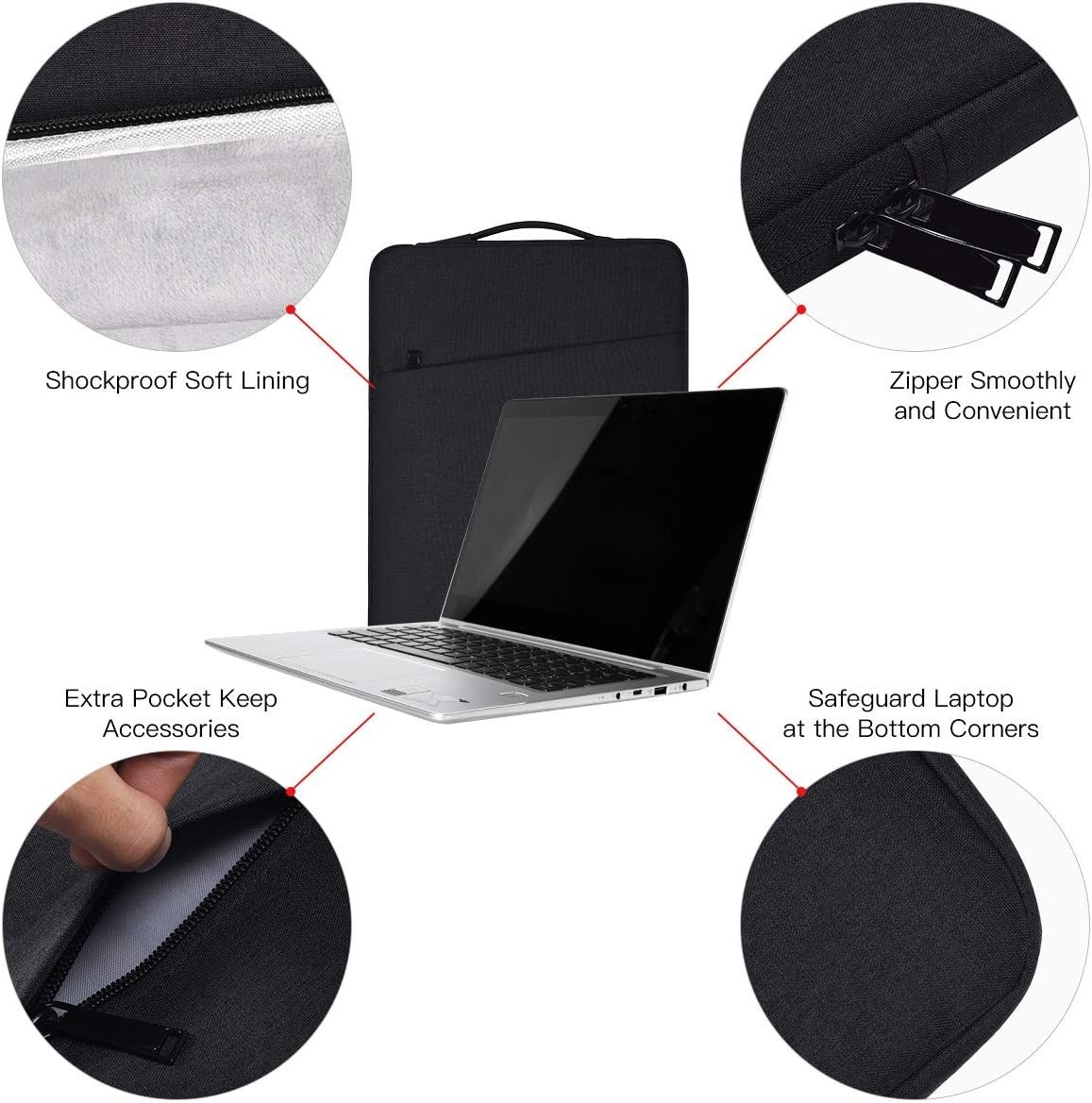 15.6-16 Inch Laptop Sleeve Case for Dell 16 Plus/HP Omnibook 16/Pavilion Envy