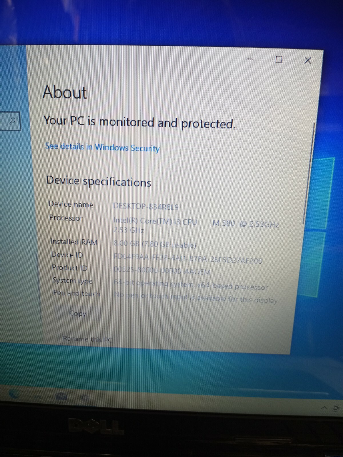 Dell Inspiron N5010 15″ Laptop Intel Core i3 M380 2.53GHz 8GB 320GB HDD Win10