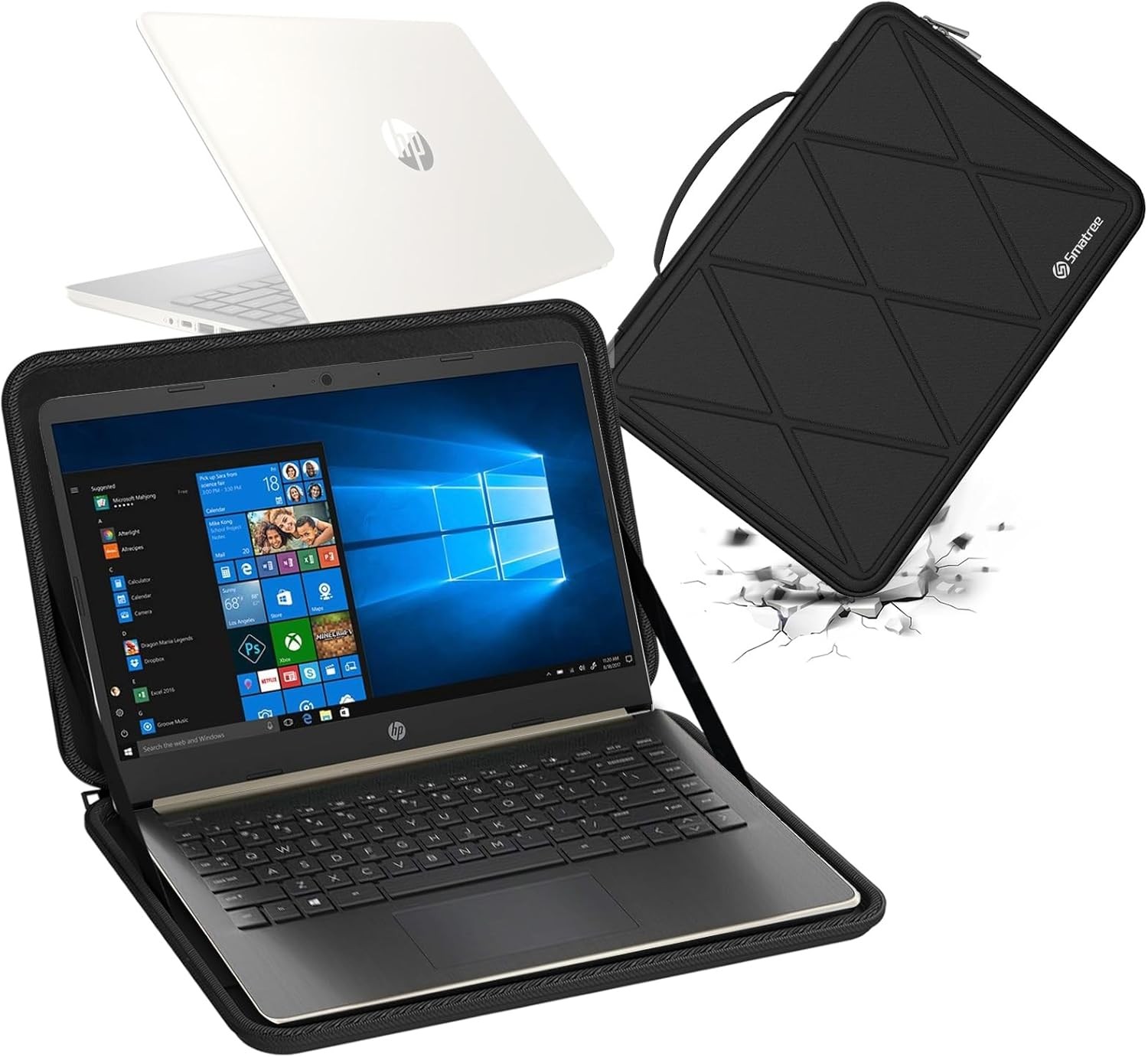 Protective EVA Hard Sleeve Case for 14″ HP Laptop 14-dq0040nr/14t-dq300/14t-dq50