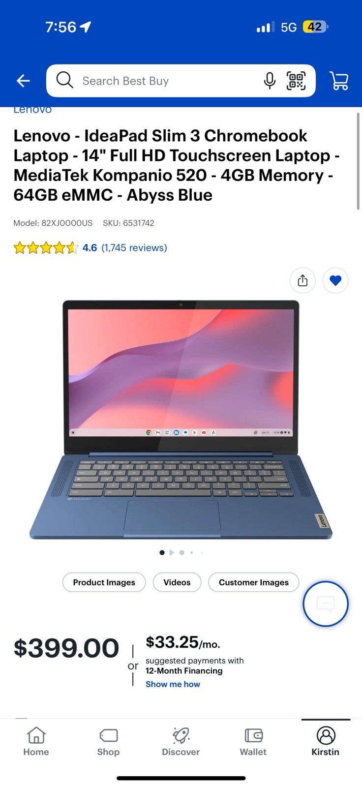 Lenovo Slim 3 Chromebook 14″