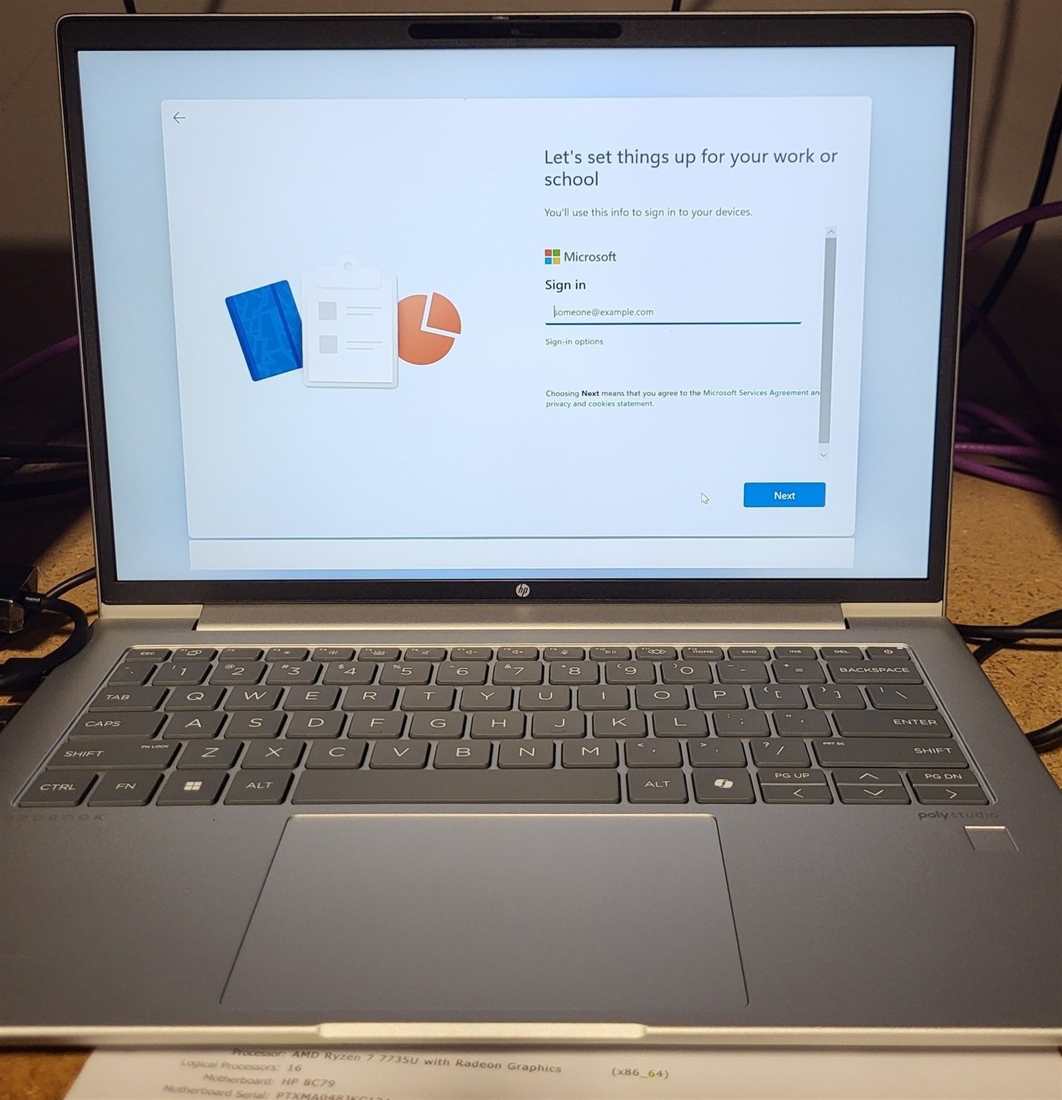 HP ProBook 445 G11 14″ Laptop AMD Ryzen 7 7735U 2.7GHz 16GB 512GB SSD No PSU