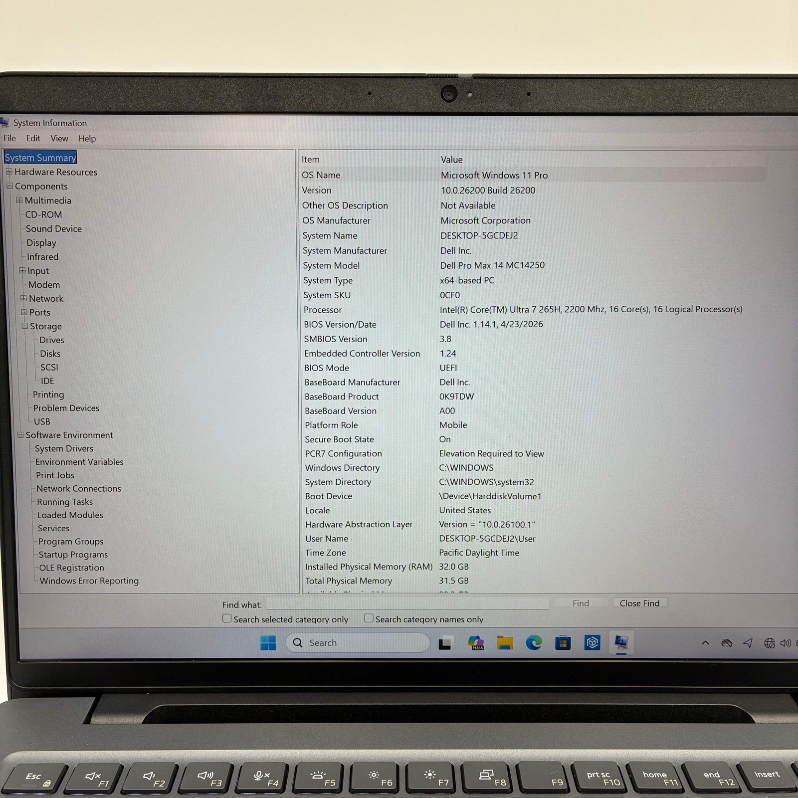 Dell Pro Max 14 MC14250 14″ Core Ultra 7 265H 32GB RAM 512GB SSD 512GB SSD