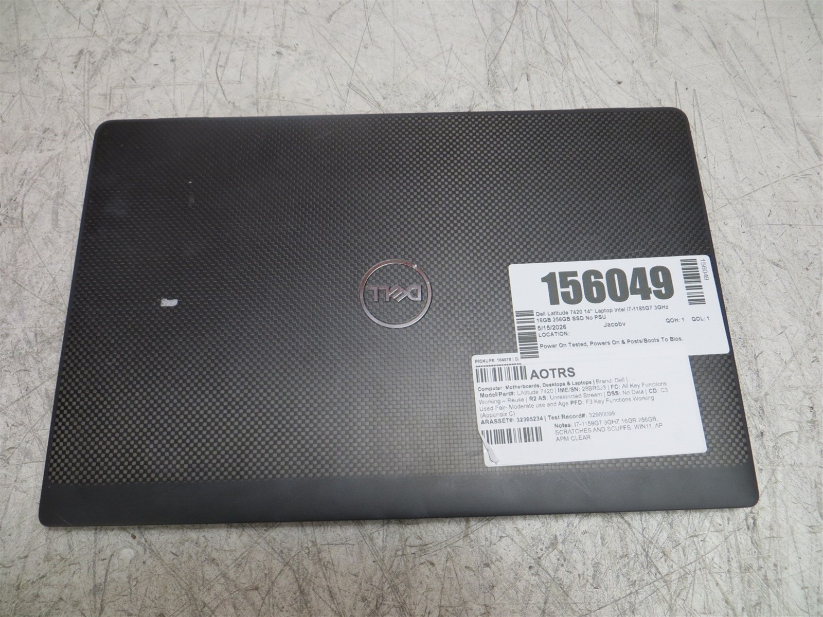 Dell Latitude 7420 14″ Laptop Intel i7-1185G7 3GHz 16GB 256GB SSD No PSU