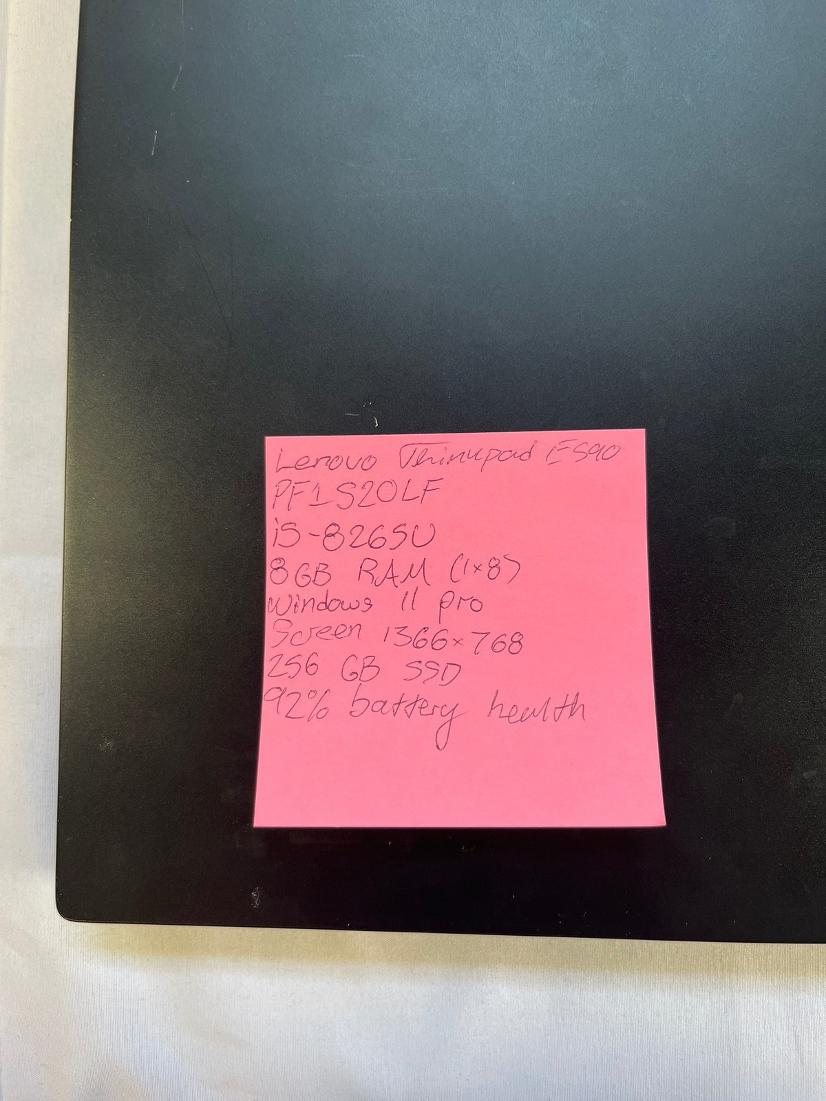 Lenovo ThinkPad E590 Intel Core i5-8265U 8 GB 256GB SSD 15.6″