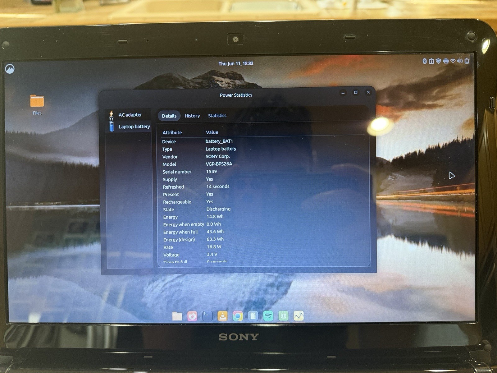 Sony Vaio E Series Laptop i7 2640M 8GB RAM 128GB SSD 14” LED Backlit Linux PC